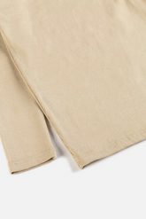 Rib Cotton Turtleneck - Desert Sand
